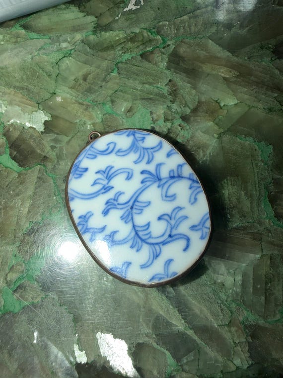 vintage antique china porcelaine pendant View 6