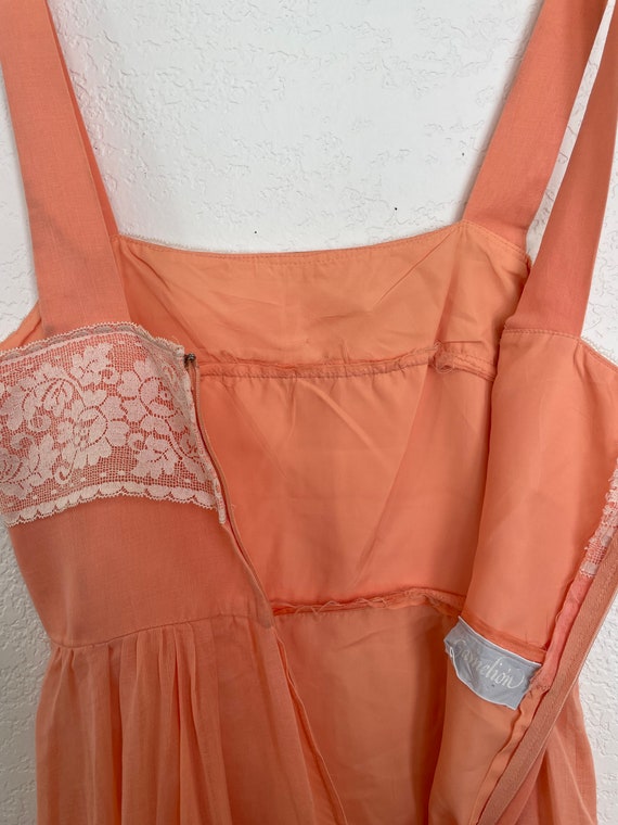 LOT_51 Gamelion Peach Pink vintage 70s dress line… - image 4