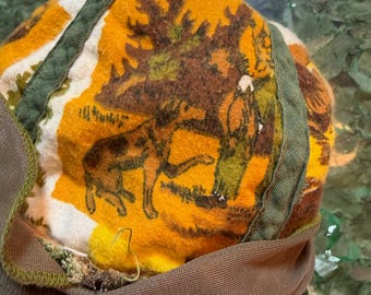 LOTTO anni '60/'70 cappello da strillone vintage Pendleton in lana a quadri taglia piccola