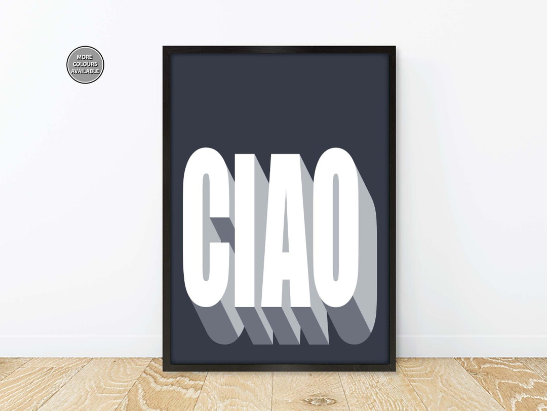 Ciao Print Ciao Poster Italienischer Slogan Poster Etsy.de