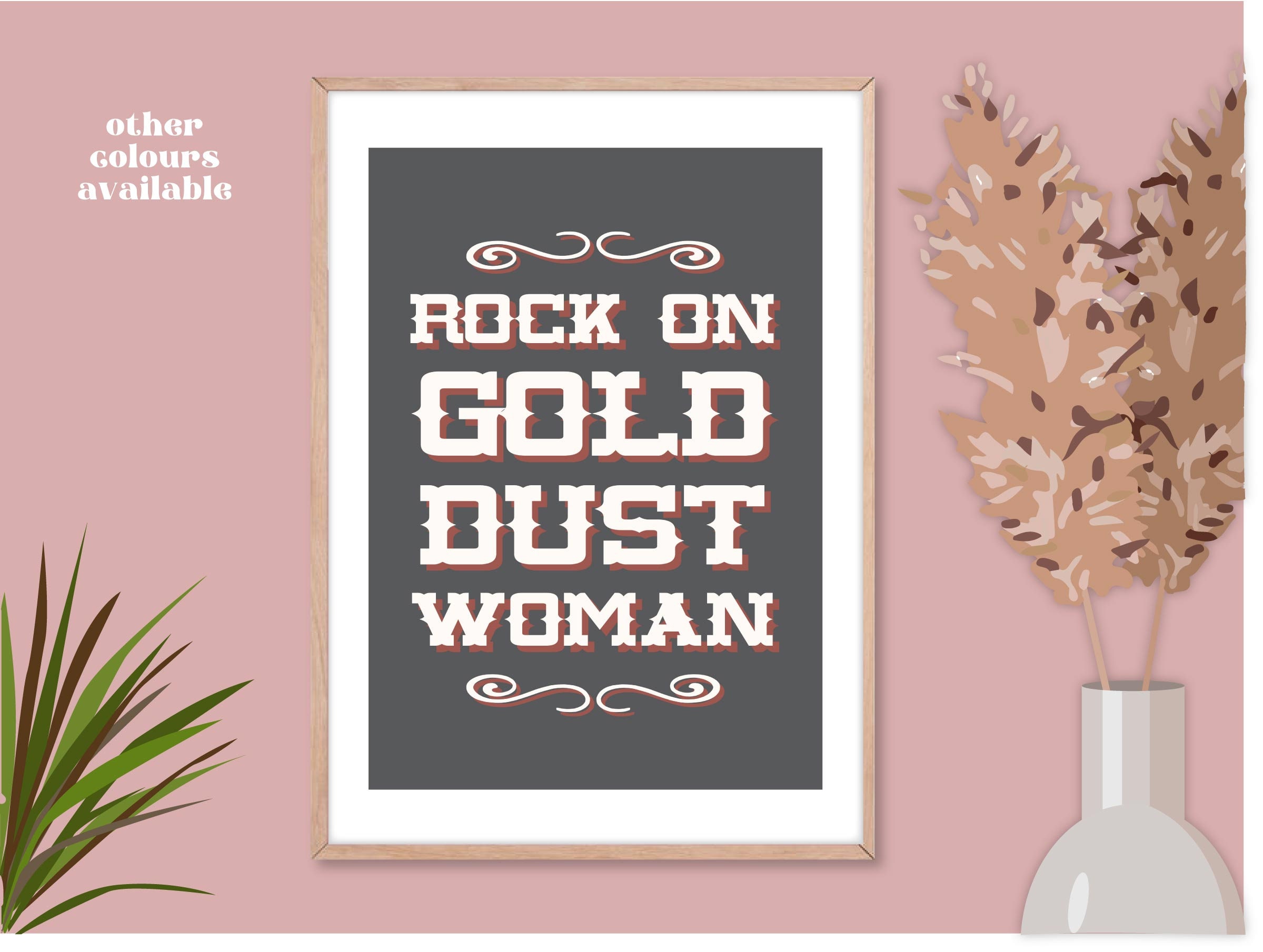 Gold Dust Woman Lyrics Print Music Print A5 A4 A3 -  Israel