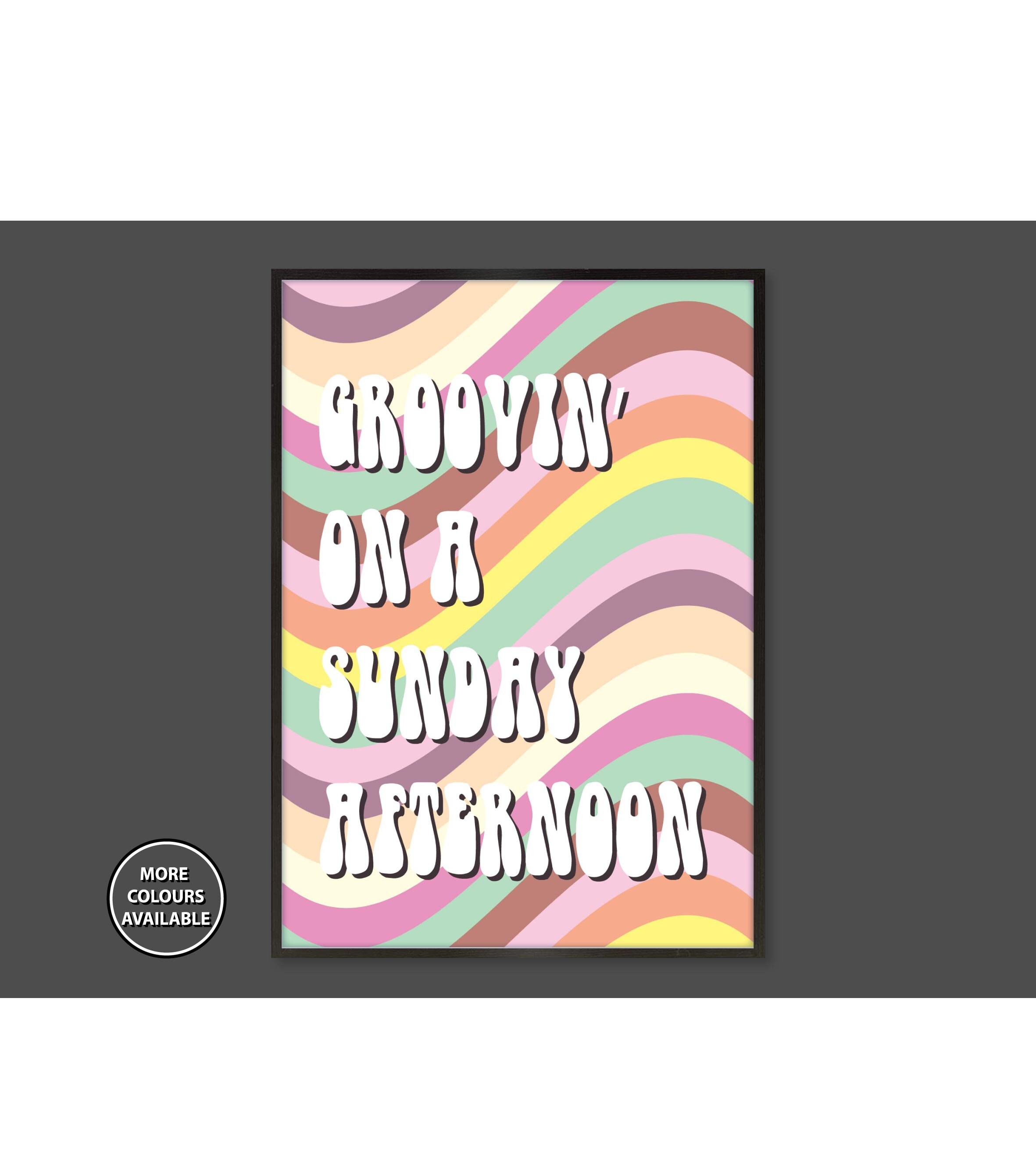 Groovin' on a Sunday Afternoon Print 70's Lyric Etsy