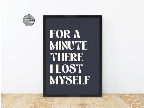 Radiohead Lyric Print, Karma Police Lyrics Print, Lost Myself
