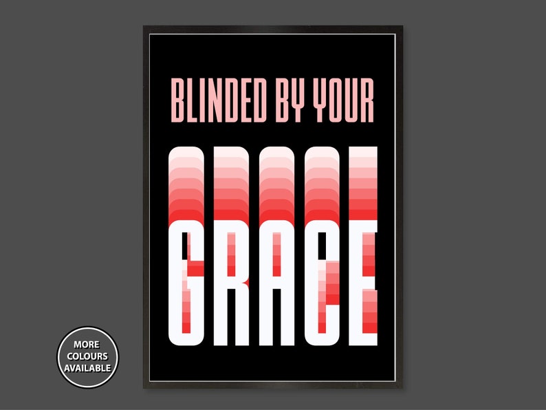 Stormzy Lyriktryck, Stromzy Lyrikaffisch, Stormzy-affisch, Grime Music Lyrikaffisch, Blinded By Your Grace-affisch Black Red / full