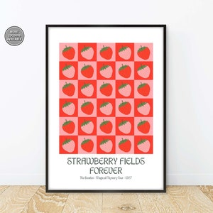 Beatles Inspired Lyric Print, Beatles Inspired Poster, Strawberry Fields Poster, Beatles Inspired Lyric Poster, Beatles Inspired Posters