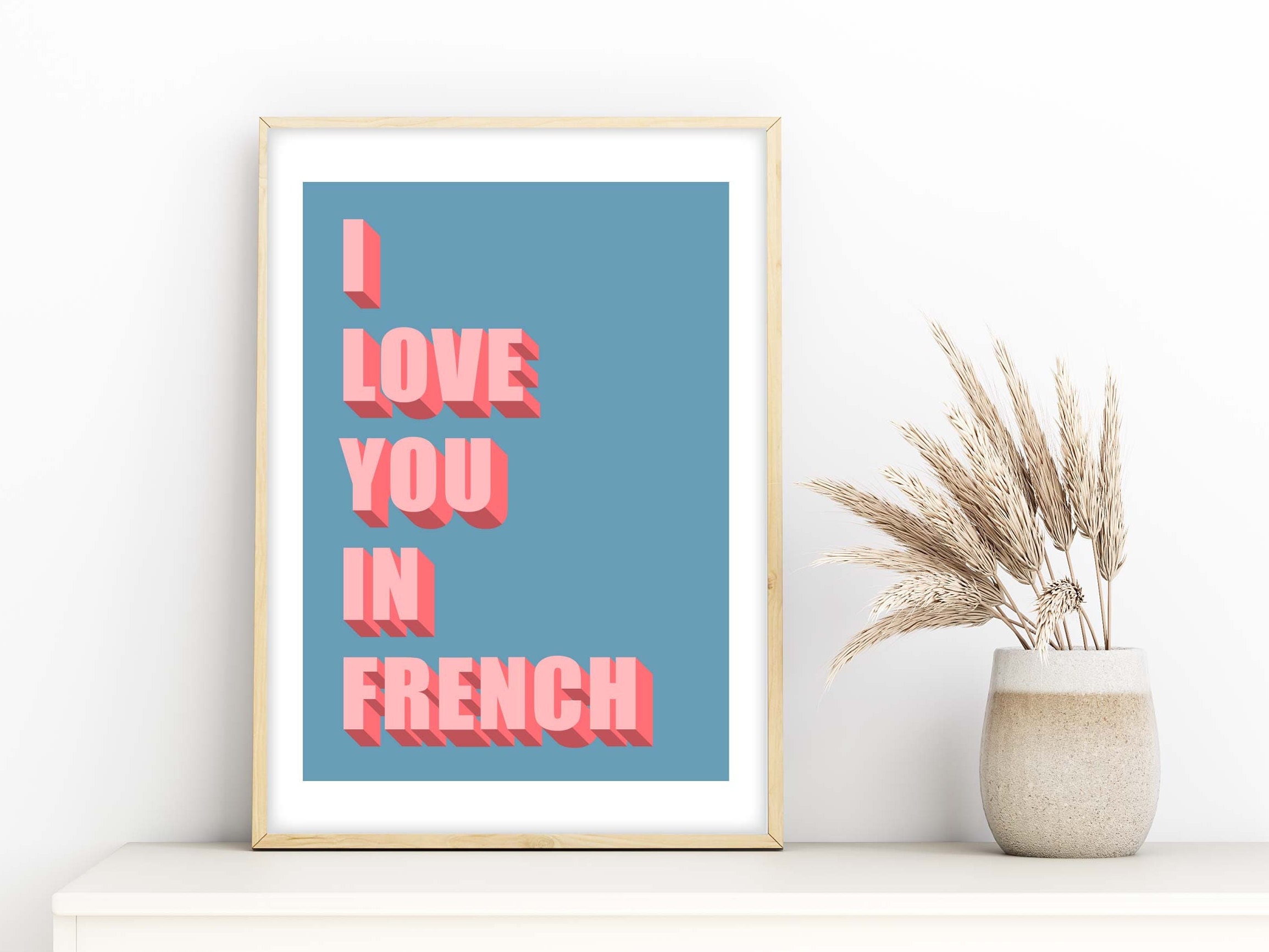 Affiche I Love You In French