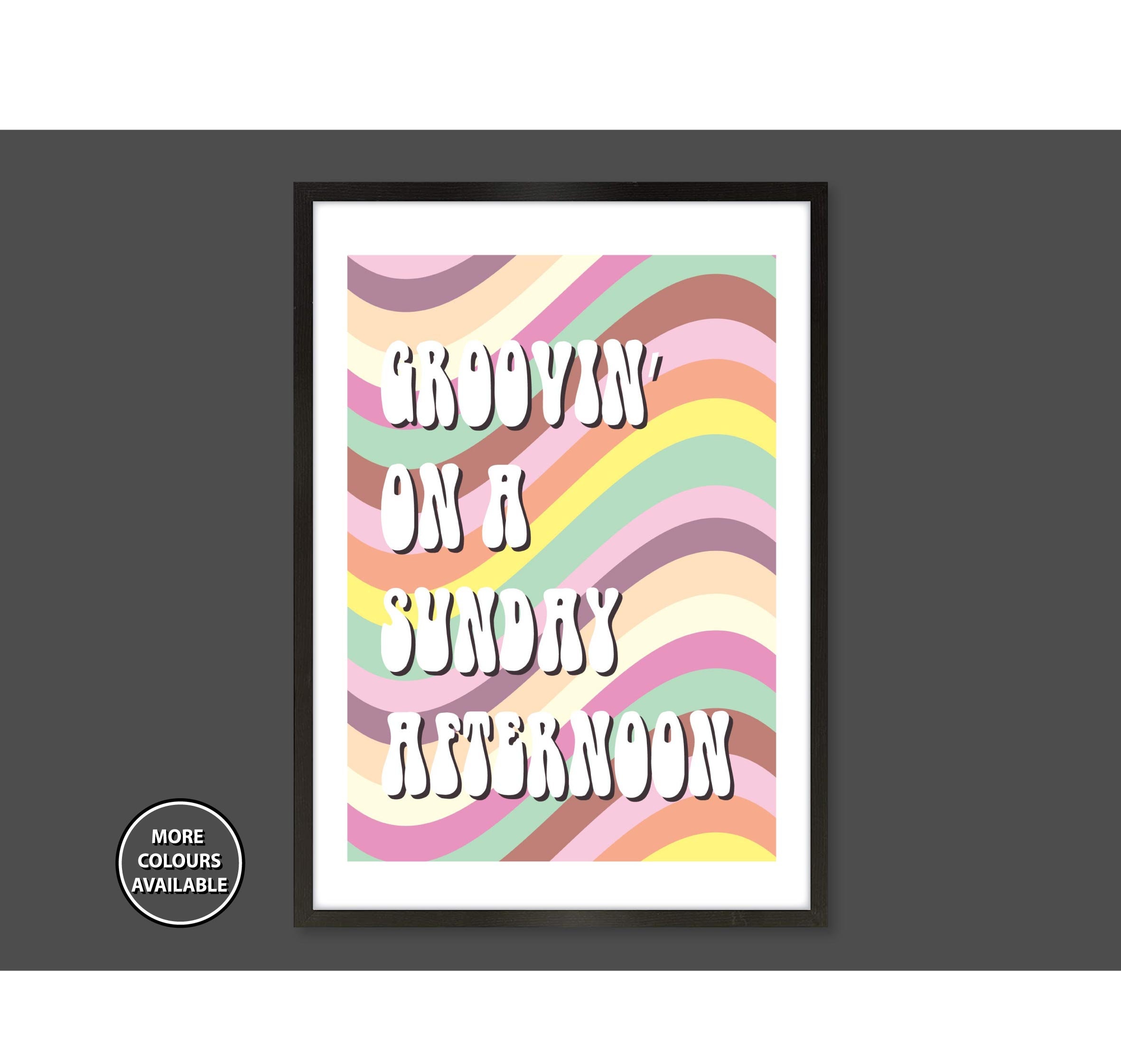 Groovin' on a Sunday Afternoon Print 70's Lyric Etsy