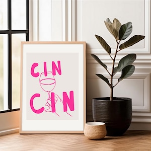 Cin Cin Poster, Italian Typography Prints, Cin Cin Wall Art, Italian Slogan Print Cin Cin, Modern Line Art Posters, Bar Cart Posters Italian