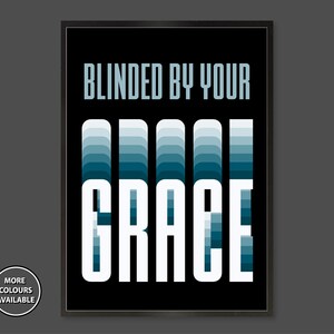 Stormzy Lyriktryck, Stromzy Lyrikaffisch, Stormzy-affisch, Grime Music Lyrikaffisch, Blinded By Your Grace-affisch Black Blue / full