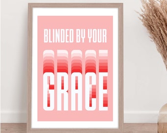 Stormzy Lyric Print, Stromzy Lyric Poster, Stormzy Poster, Grime Music Lyric Poster, Blinded By Your Grace Poster