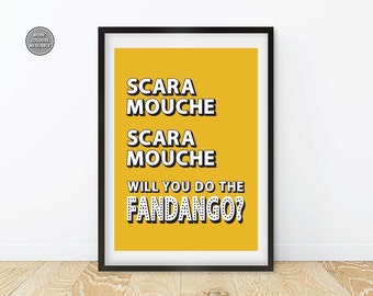 Queen Print, Queen Lyric Print, Bohemian Rhapsody Print, Scaramouche Lyric Print, Queen Lyrics Wall Art, Queen Lyric Poster,