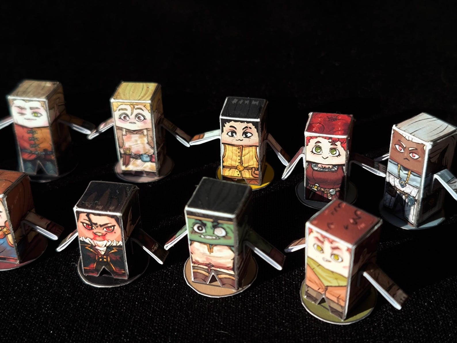 DND Characters Papercraft: "a Rowdy Crowd of Characters" Printable ...