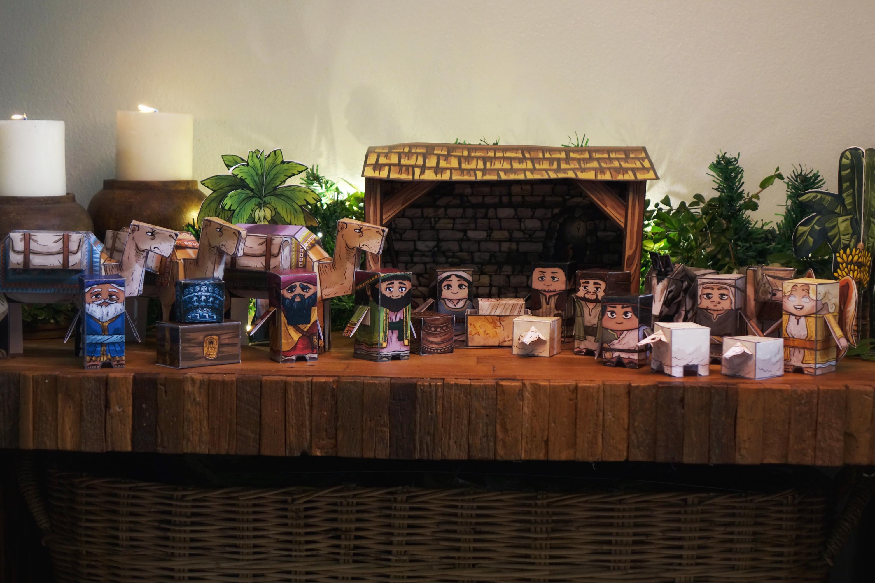 Nativity Set Paper PRINTABLE Christmas Nativity Papercraft Set! - Children's Christmas ...