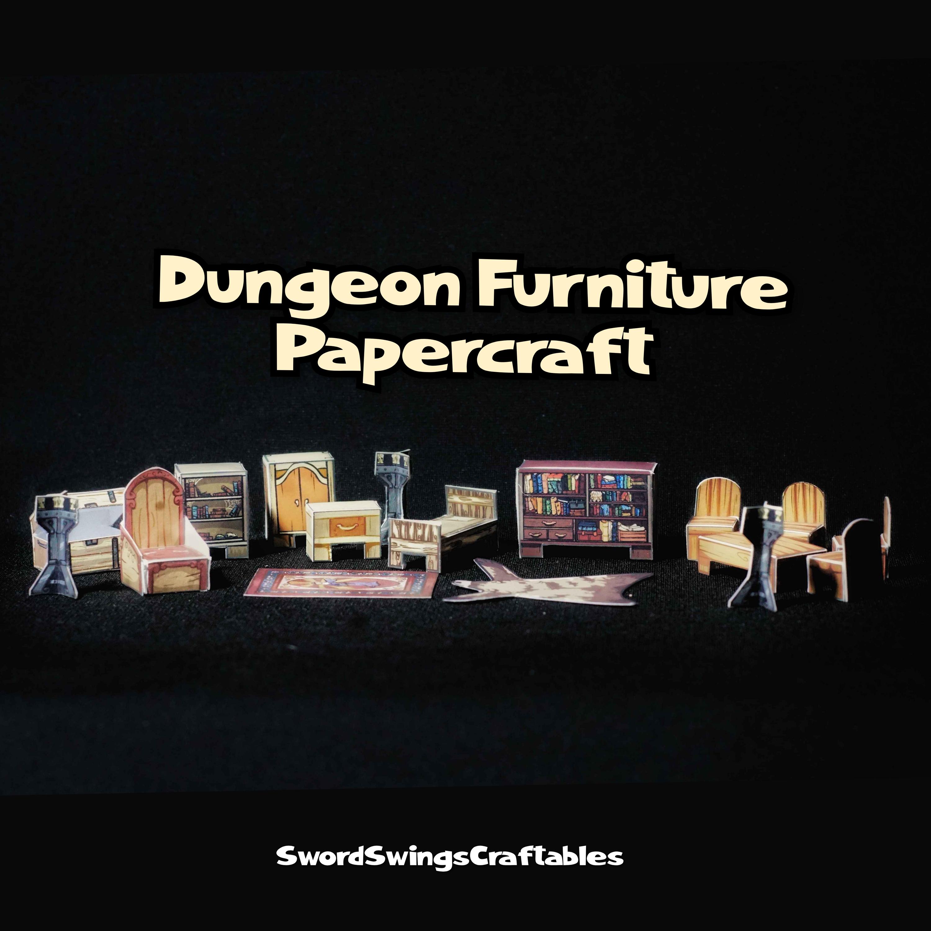 DND Cozy Dungeon Furniture Papercraft: Dungeon-dwelling Furniture ...