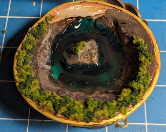 Tiny Pocket Diorama in a Clamshell Coinpurse, A Beautiful Day to Carry with You Wherever You Go