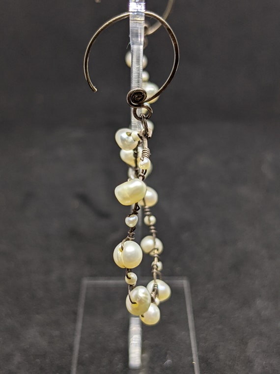 Fabulous Handmade Sterling Silver Unique Pearl Dr… - image 2