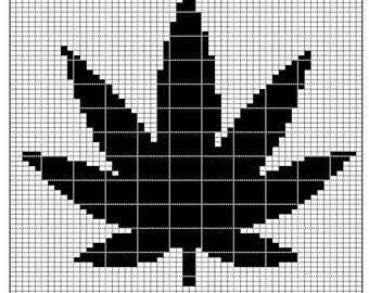 Marijuana Leaf Throw Blanket | Written Pattern | Corner to Corner PATTERN (C2C)