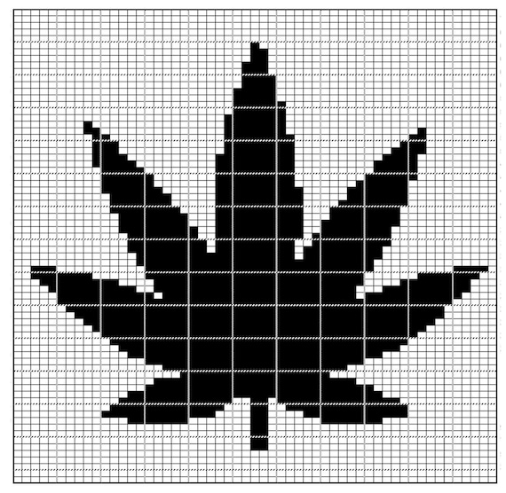 Marijuana Leaf Throw Blanket | Written Pattern | Corner to Corner