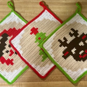 Christmas Cookie Crochet Potholder Pattern | Holiday Baking (PDF)