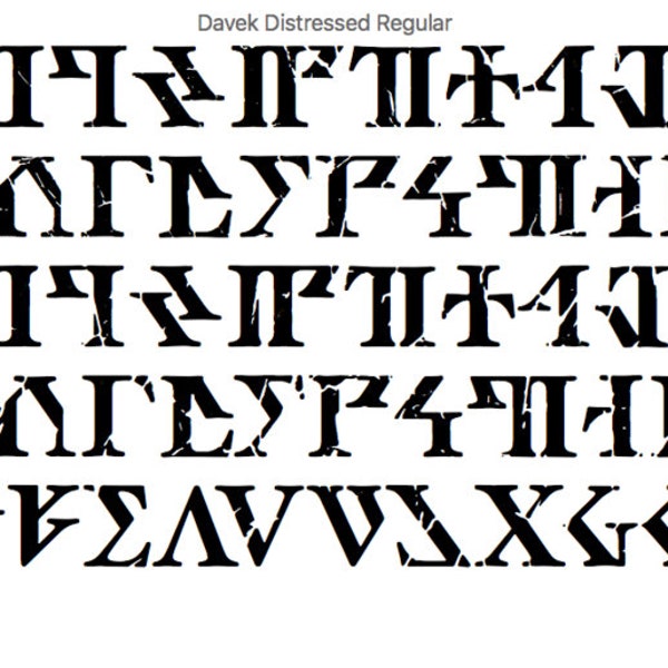 Fantasy Font Forge: Davek (Dwarvish Runes)