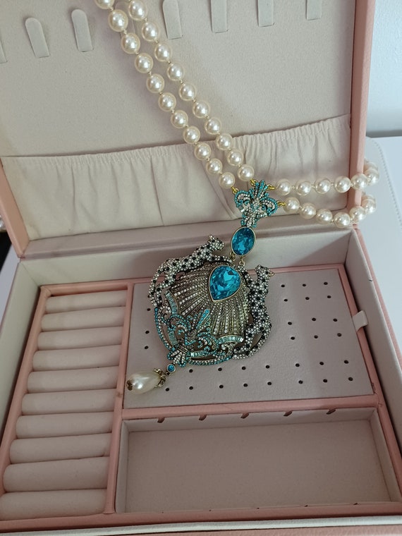 Heidi Daus- Collier de perles avec 2 panthères-co… - image 10