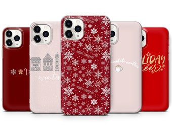 Christmas Phone Case X-Mas Cover For iPhone 7, 8+, XS, XR, 11 Pro, 12 & Samsung S10 Lite, S20, A40, A50, A51, A71 Huawei P20, P30, P40 A1