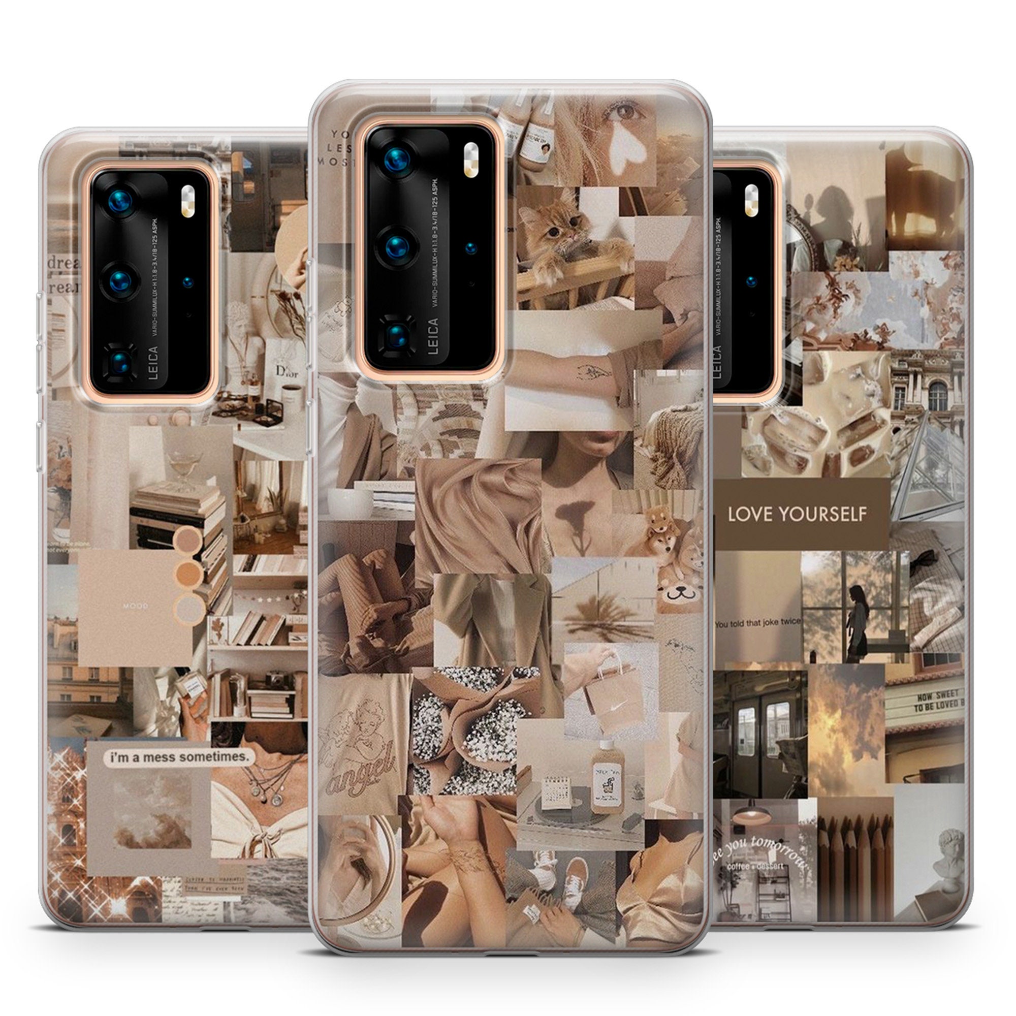 Beige Collage Phone Case Summer Designs fit For iPhone 12 11 Etsy