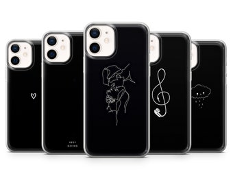 Black and White Phone Case Designs For iPhone 7, 8+, XS, XR, 11 Pro, 12 & Samsung S10 Lite, S20, A40, A50, A51, A71 Huawei P20, P30, P40 A5