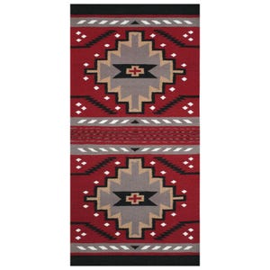 Navajo rug, Navajo runner rug, custom rug, made to measure rug, 6x9 red n grey rug, wool rug, authentic Navajo rug, hallway rug, kilim rug