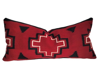 18 "x 32" handgewebter roter Navajo Teppich Kissenbezug Südwestern Muster Kissenbezug Wohnkultur Sofa Aztekenkissen Lendenkissenbezüge