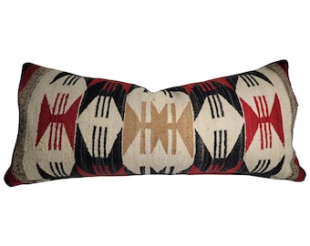 Fodera per cuscino in tessuto Navajo Kilim tessuto a mano / Fodera per cuscino in lana 45x66 cm / Motivo geometrico / Cuscino decorativo per matrimoni, idea regalo