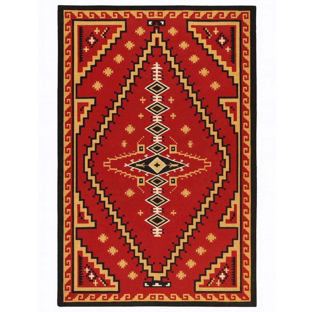 Navajo Rug Large Native American Style Southwest Area Rug Size 8x10 Ft ...