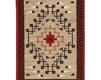 5 x 8 Ft handgeweven Navajo tapijt, kelim tapijt, wollen tapijt, zuidwestelijke tapijt, modern design, inheemse wollen tapijt, accentdeken, Navajo tapijt, gebiedsdeken