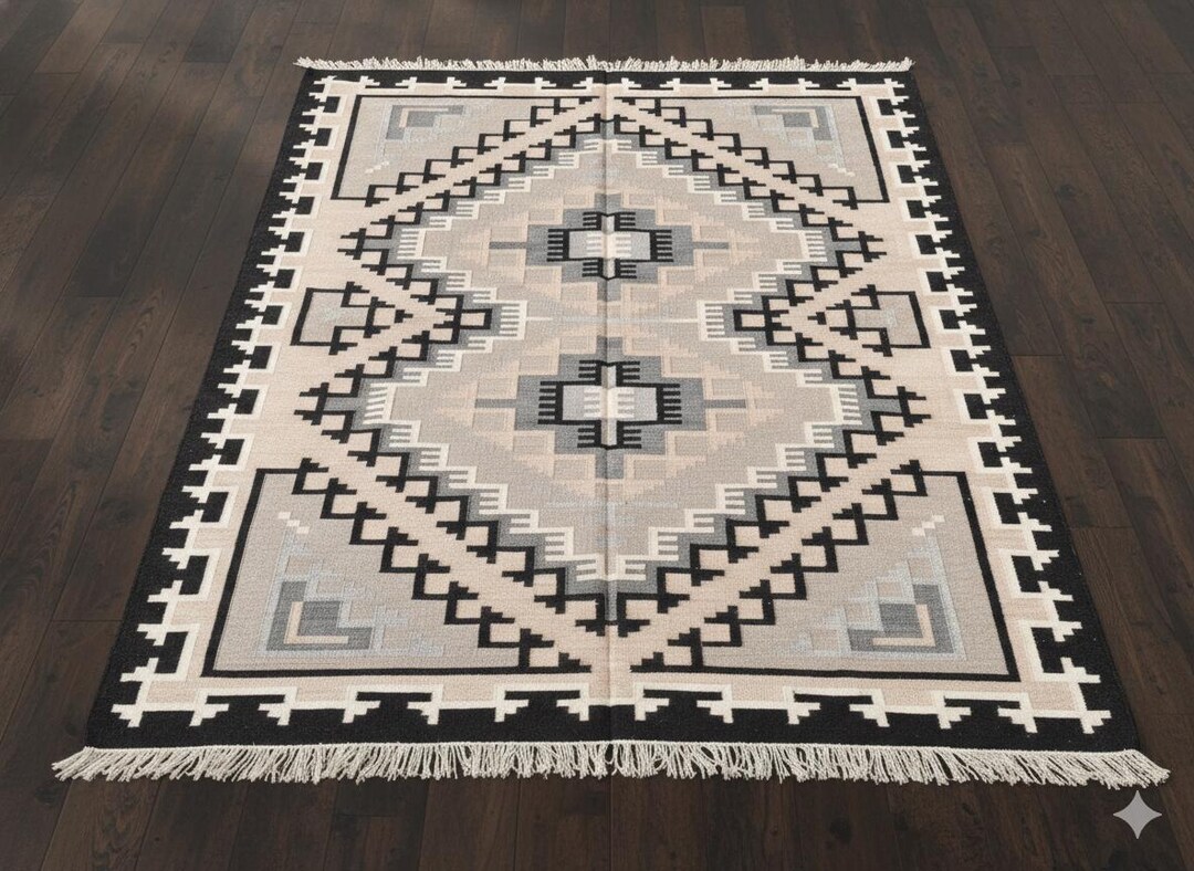 Native Tufted Rugs Navajo Rug Hand Woven Southwestern Native American Tribal Style Rug 100 ...