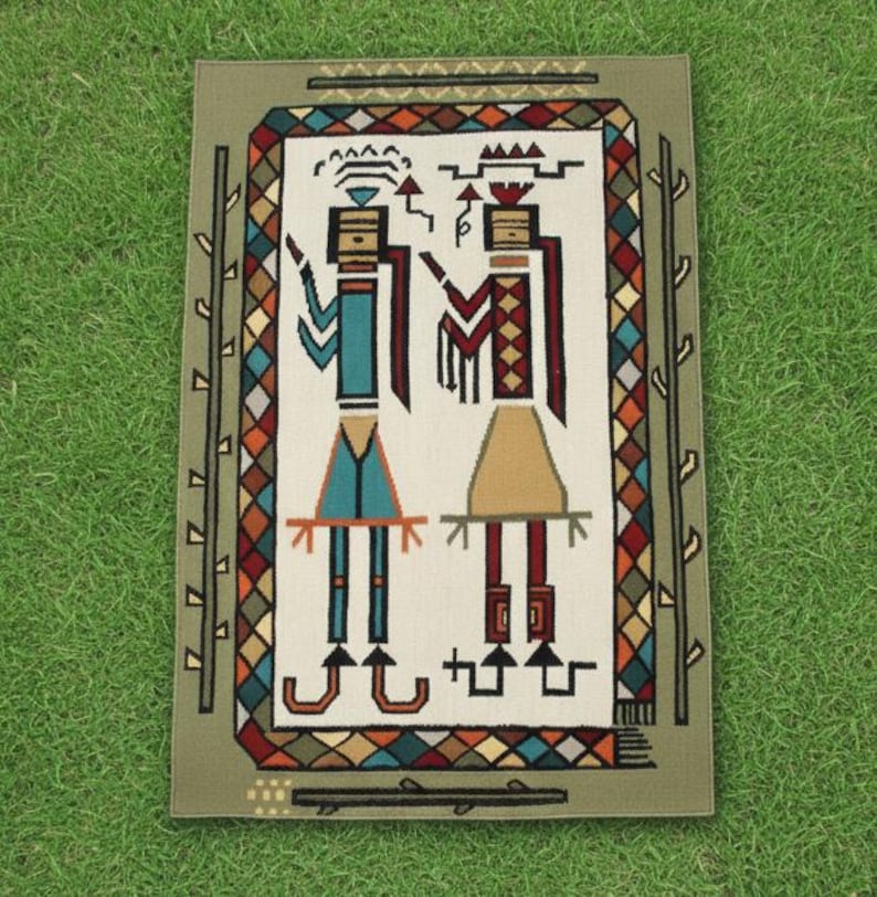 Yei Rugs Navajo Yei Pictorial Weaving Handmade Rug Multicolored Yei Bi Chei Rugs ...