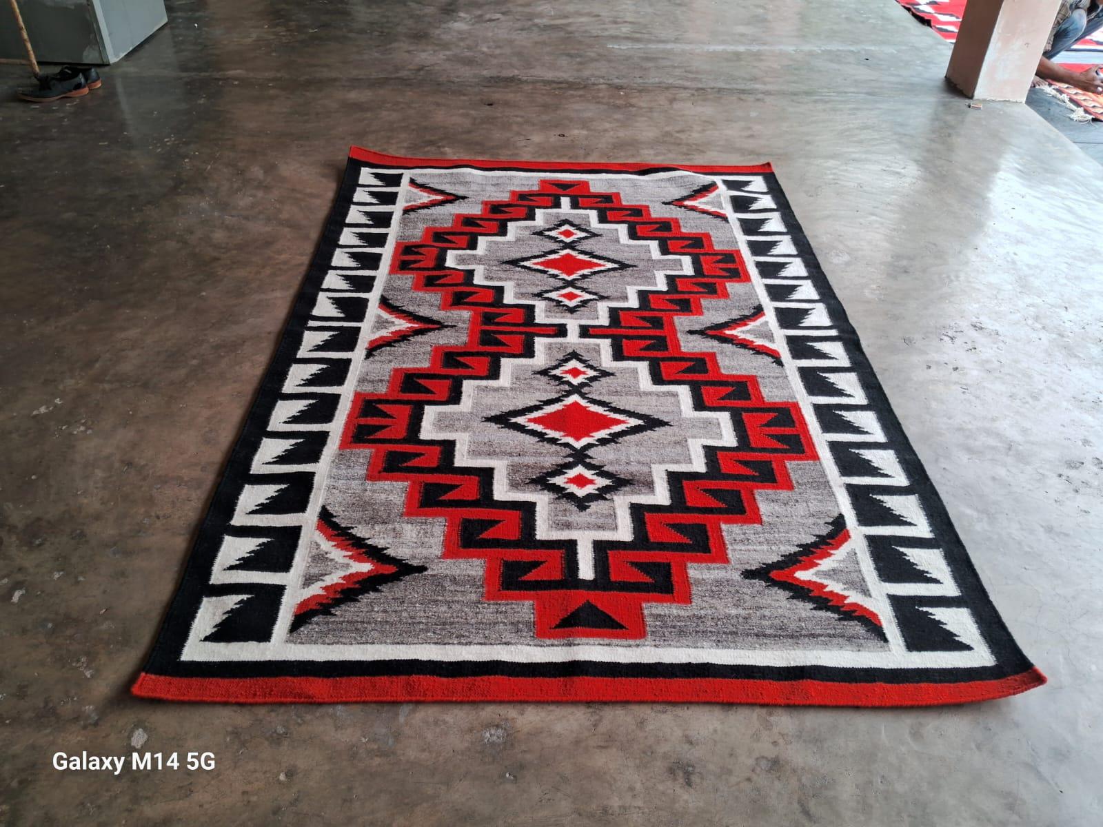 Navajo Rug Southwestern Rug Handmade Area Rug 100% Wool Large Kilim Rug ...