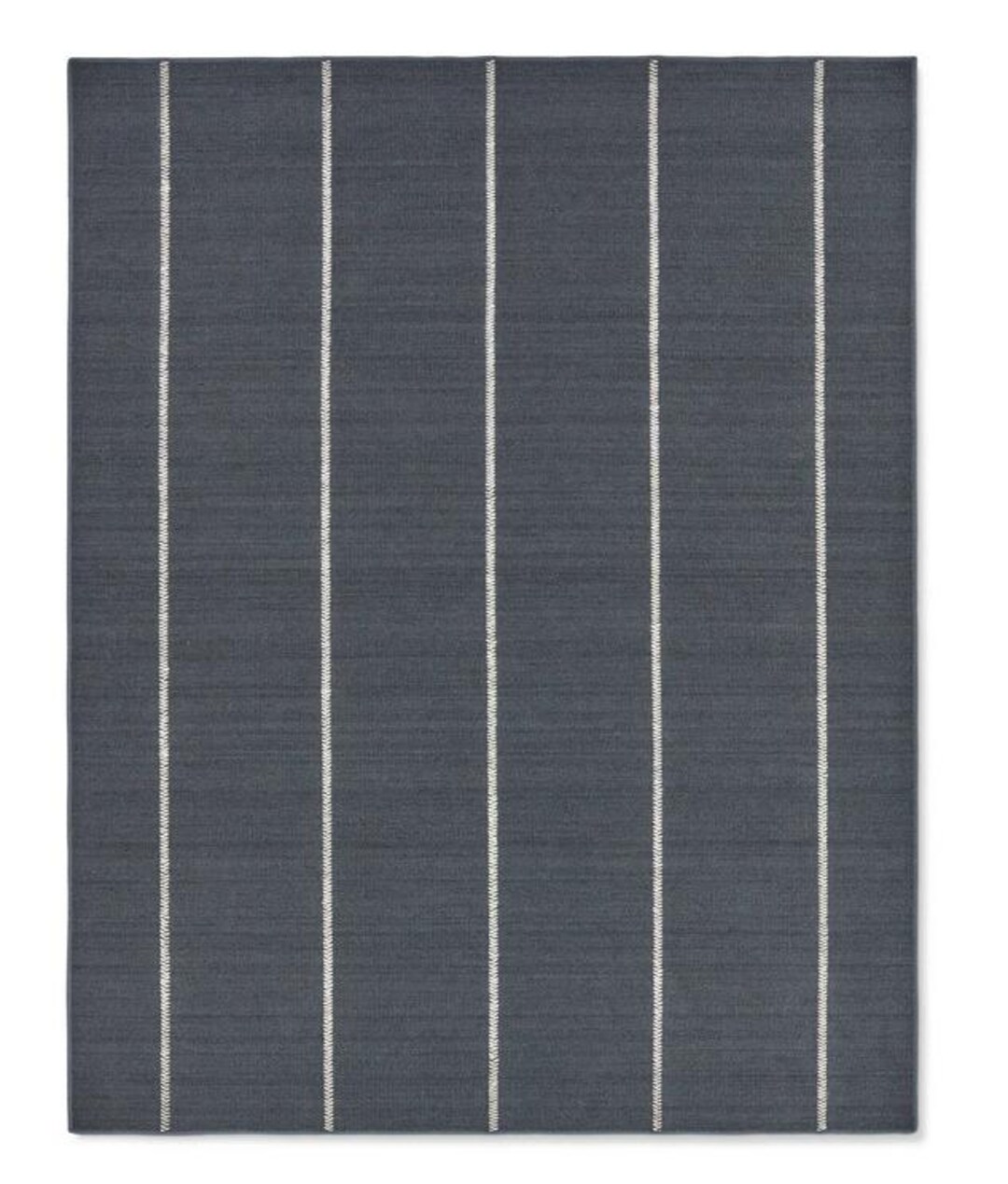 Striped Kilim Cozy Wool Flatweave Rug | Indigo Color Area Rug ...