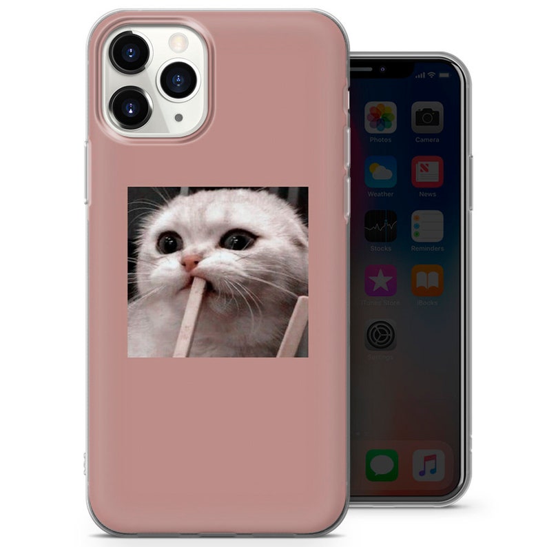 Trippy Phone Case Funny Cat Cover Fits for iPhone 13, 12, 11, Xr, Se, 8, 7 & Samsung A12, A21s, A32, A40, A50, A51, S10, S20, Huawei P20,P30 2
