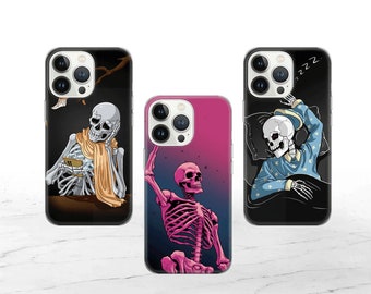 Skeleton Phone Case Mood board Cover for iPhone 14 13 12 Pro 11 XR 8 7, Samsung S23 S22 A73 A53 A13 A14 S21 Fe S20, Pixel 7 6A