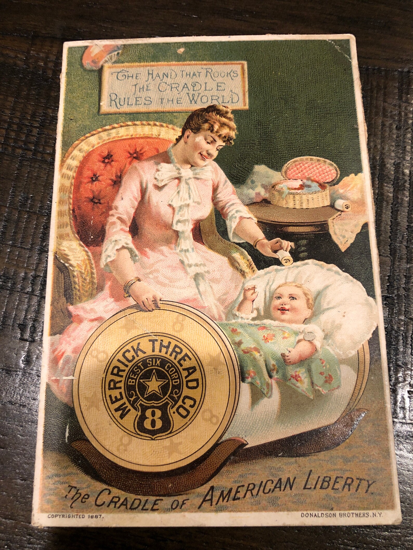1887 Merrick Thread Co. Victorian Trading Card Etsy