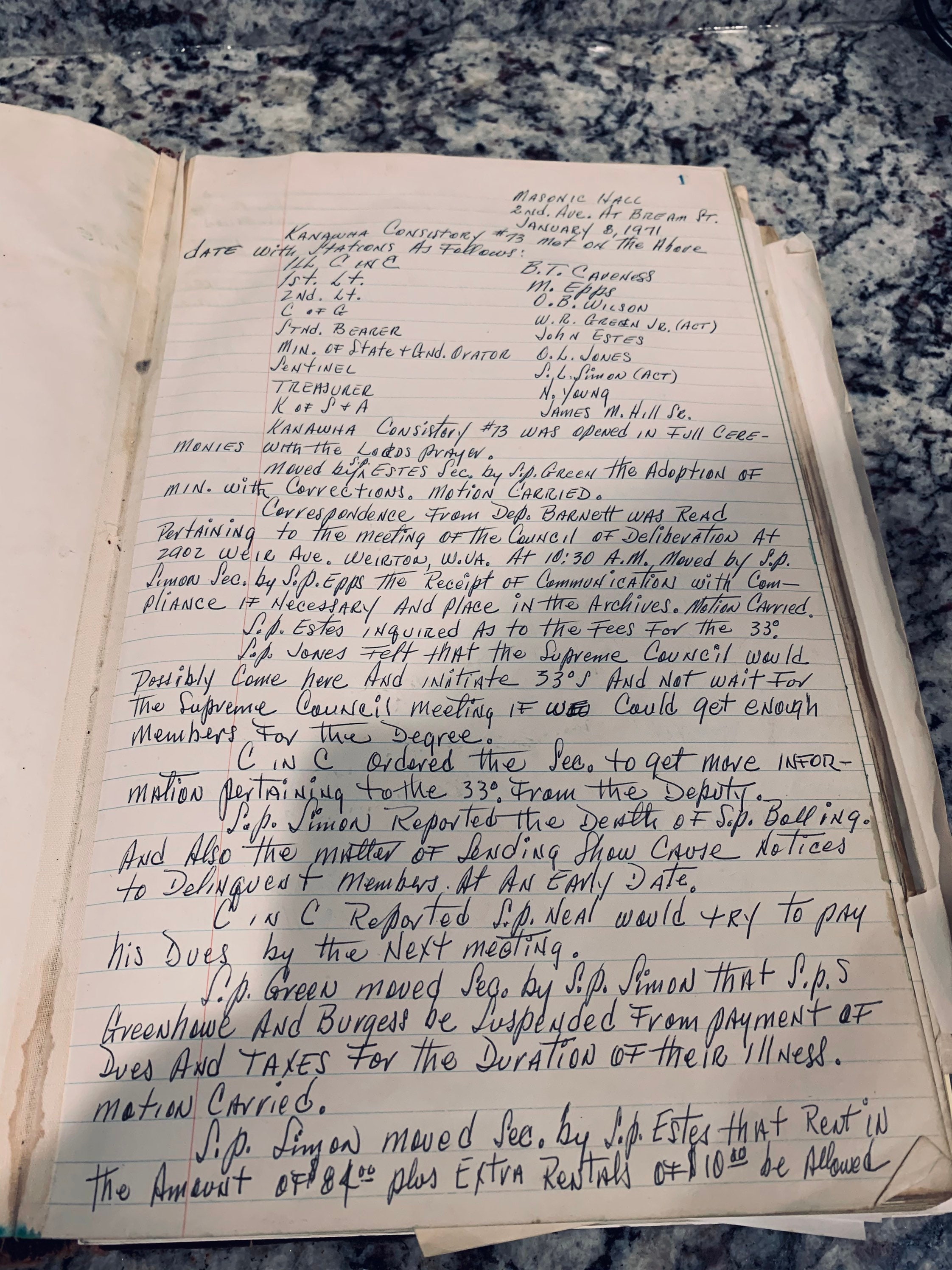Masonic Lodge Meeting Minutes Record Etsy