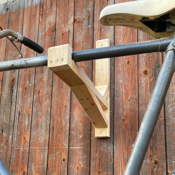 Bicycle wall mount (wood/handmade in the Voreifel)