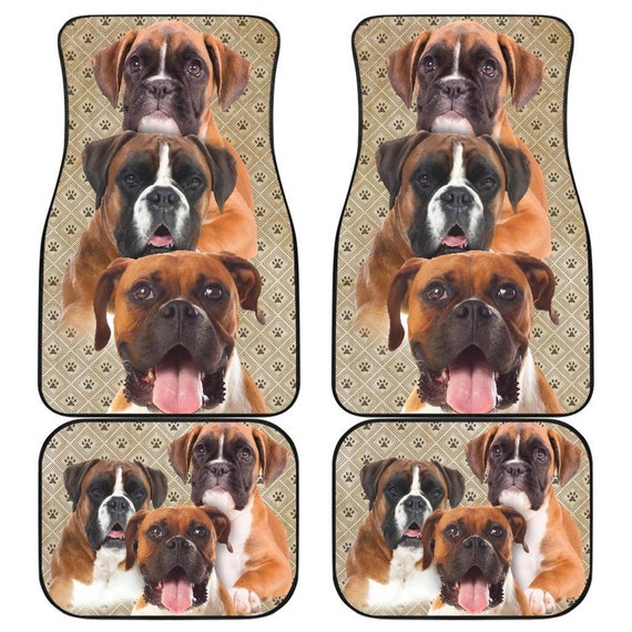 Boxer Dog Car Floor Mats Funny For Boxer Dog Lover Etsy