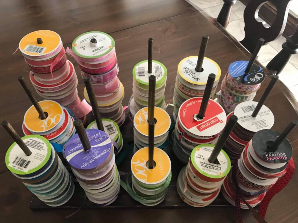 Ribbon Rack Organizer Ribbon Spool Holder Ribbon Organizer Etsy UK