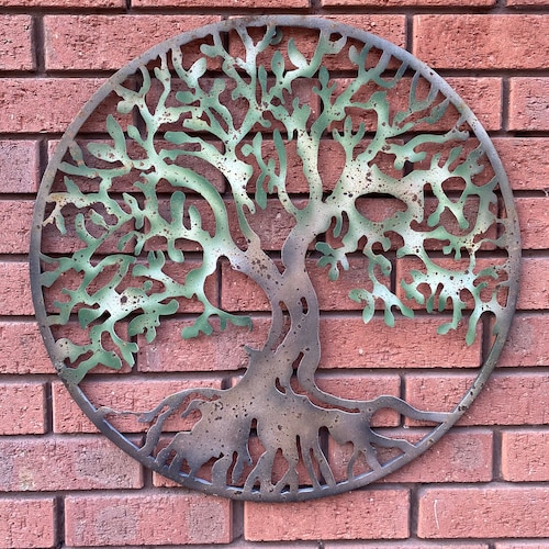 Tree of Life Steel Metal Wall Garden Art Art Etsy UK