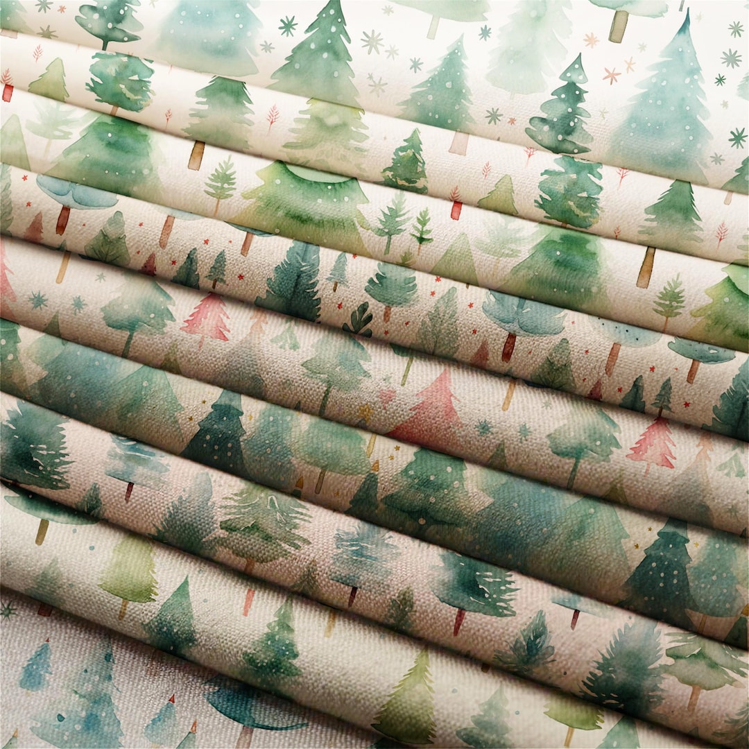 Boho Watercolor Christmas Trees Patterns 20 Seamless Holiday - Etsy