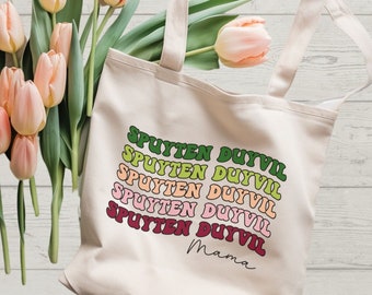 Spuyten Duyvil Mama Tote Bag, NYC Tote Bag, Mom Tote, Carryall New York, Retro NY Tote, Canvas Bag, Grocery Bag NY, Bronx Neighborhood Tote