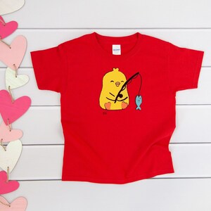 Shirts for Kids, Tshirt for Kids, Cute Shirt for Kids, Chick Shirt, Fishing Shirt for Kids, Bird Shirt, Gone Fishing T-Shirt, Animal T-Shirt
