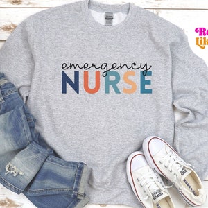 Gift for Nurse, Sweatshirt for Nurse, Sweater for Nurse, Holiday Gift for Nurse, Emergency Room Nurse Gift