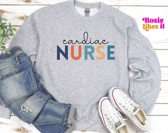 Cardiac Nurse Sweatshirt, Cardiac Nurse Gift, Sweatshirt for Cardiac Nurse, Sweater for Cardiac Nurse, Holiday Gift for Nurse